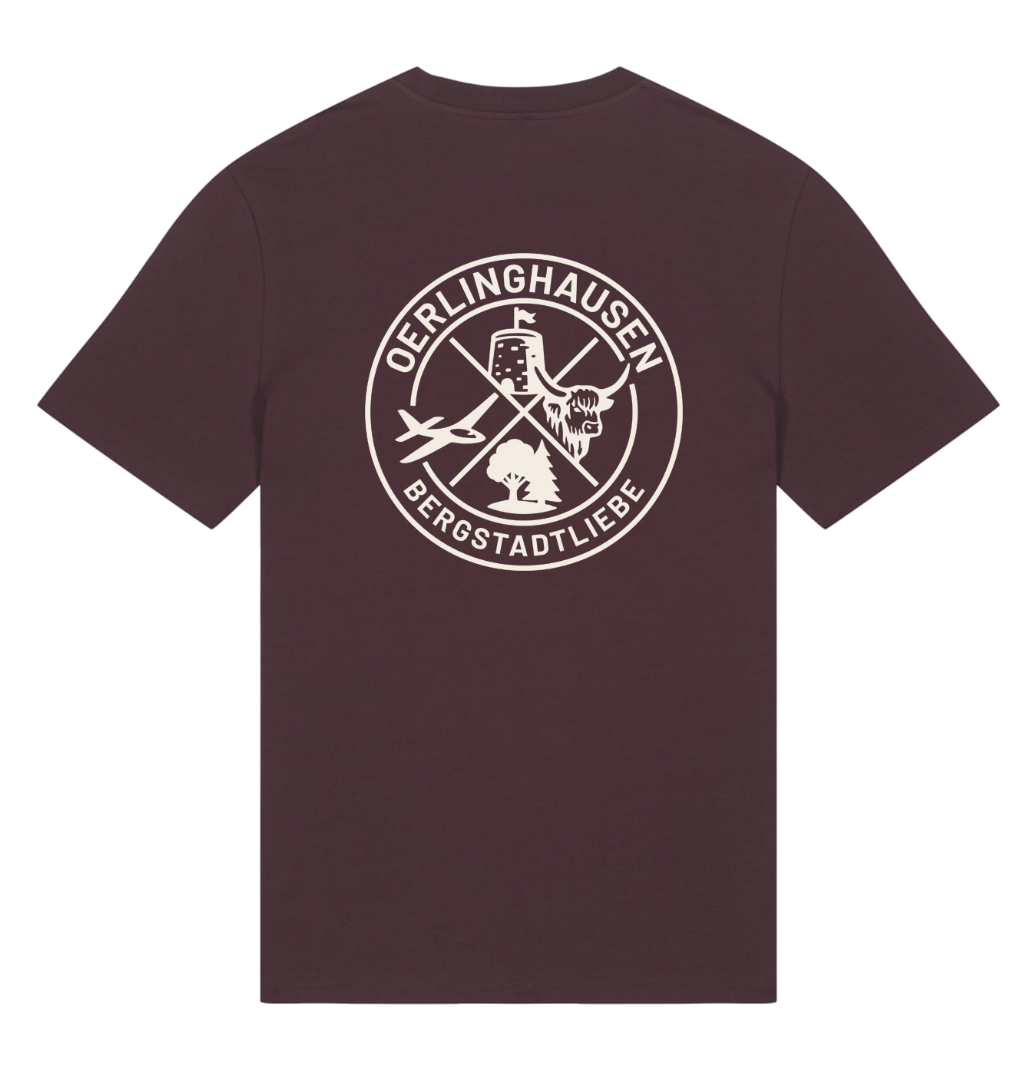T-Shirt „BergstadtLiebe" rot-braun