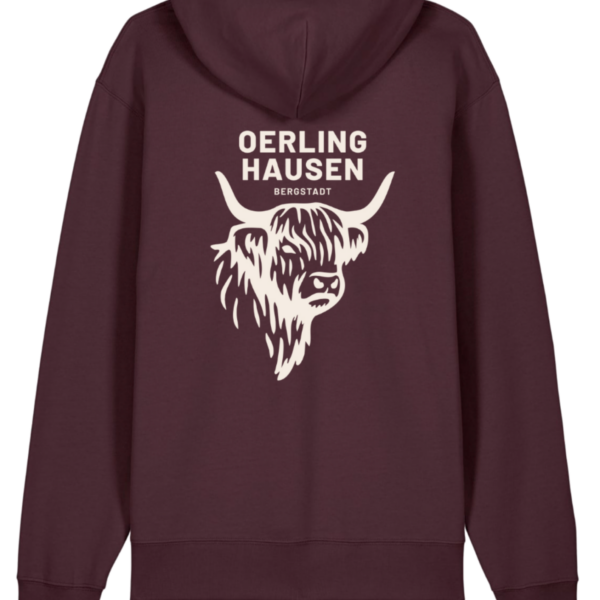 Hoodie „BergstadtLiebe" rot-braun